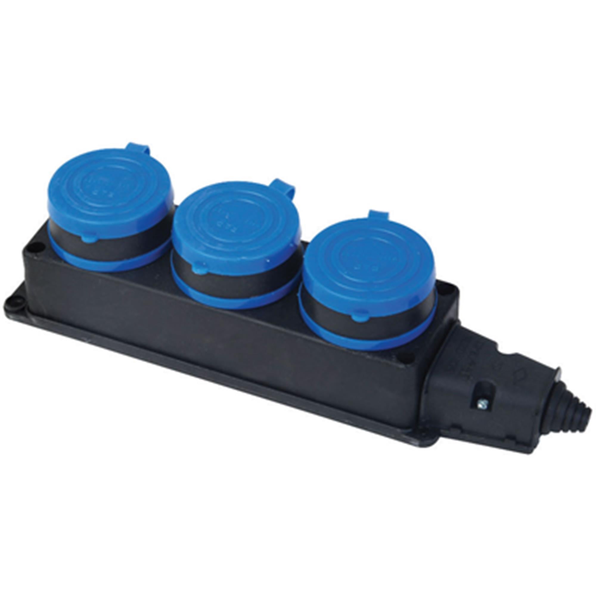 Yerli ÜretimFar Kauçuk Monofaze Üçlü Grup Priz 1X16-(6'lı Paket)229.08.F100