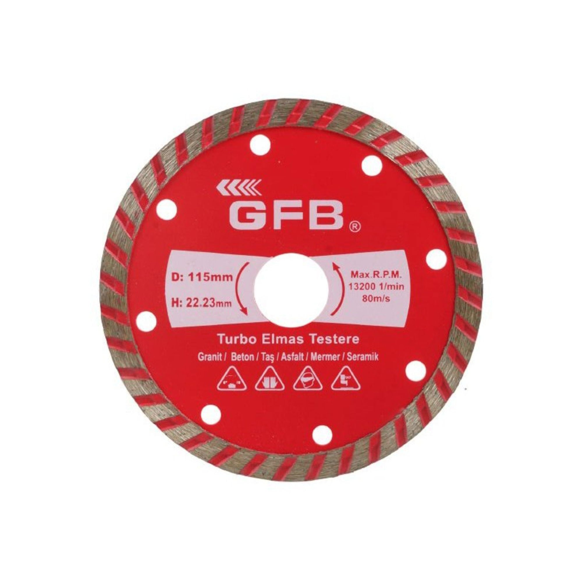 GfbGfb Turbo Elmas Kesici 180 Mm -(10'lu Paket)199.12.K180
