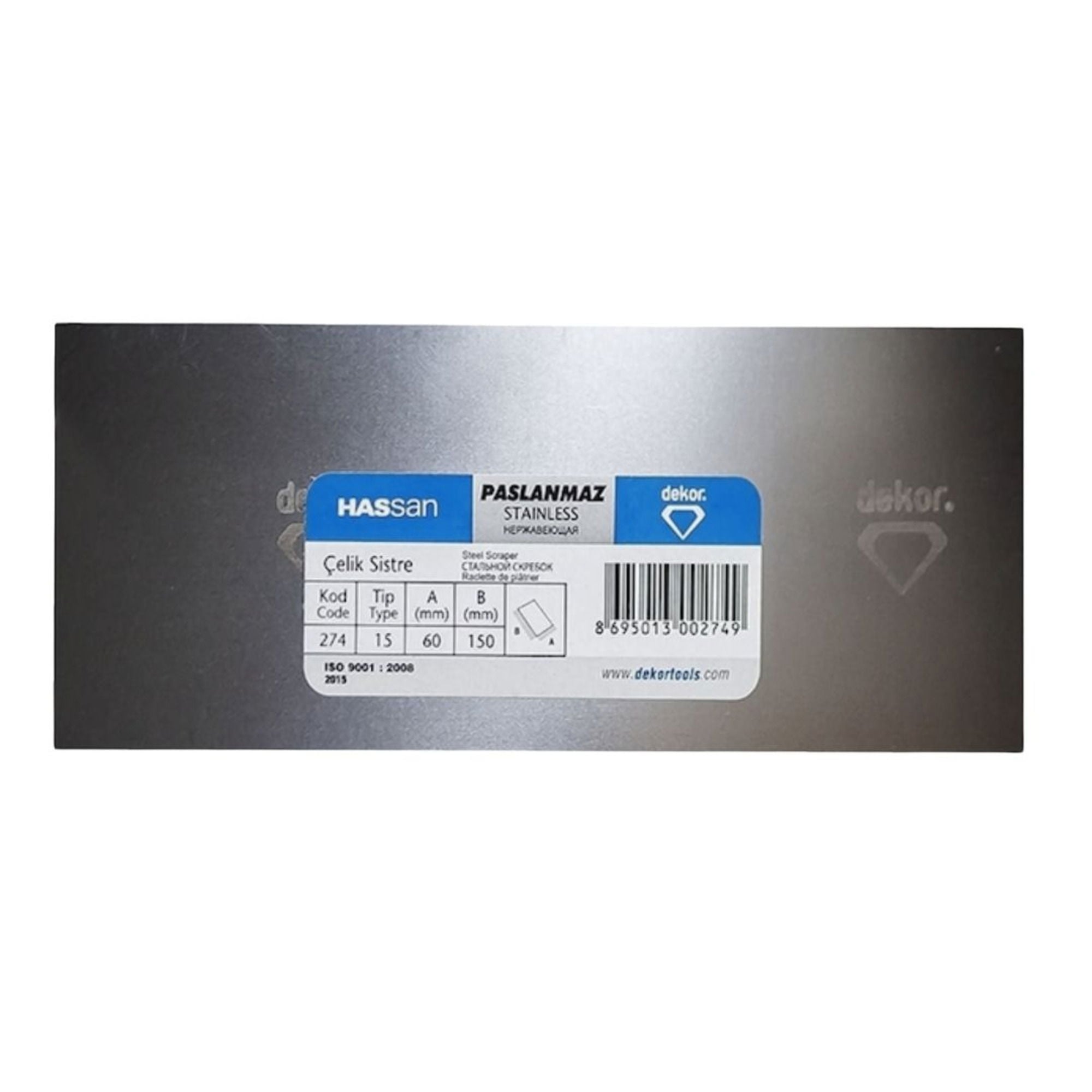 HassanHassan Çelik Sistre Paslanmaz 6X15 Cm-(24'lü Paket)145.26.0274
