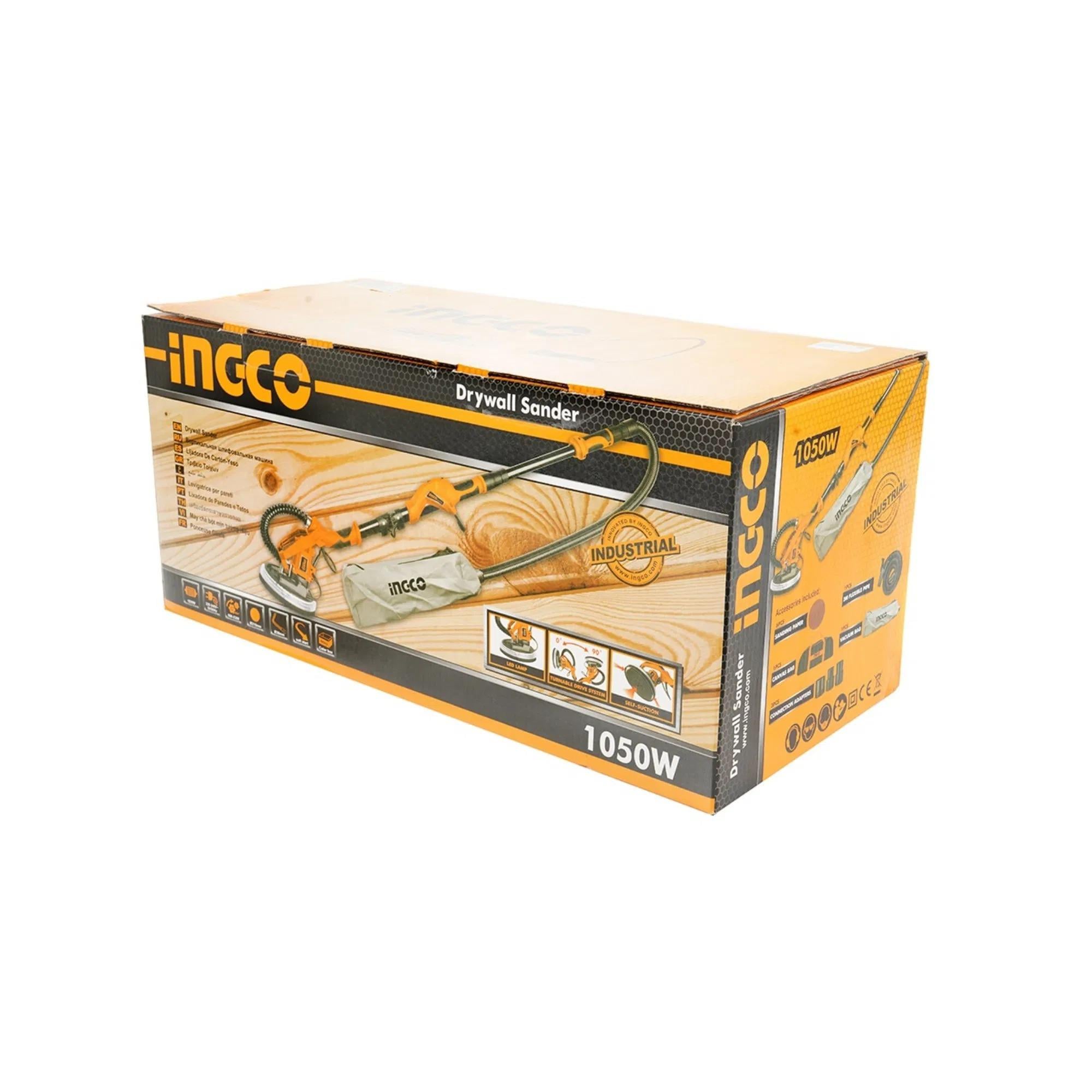  Ingco Duvar Zımpara Makinesi 1050W DWS10501 - Profesyonel ve Tozsuzİngcoİngco Dws10501 Duvar Zımparalama 1050W238.52.DZ01