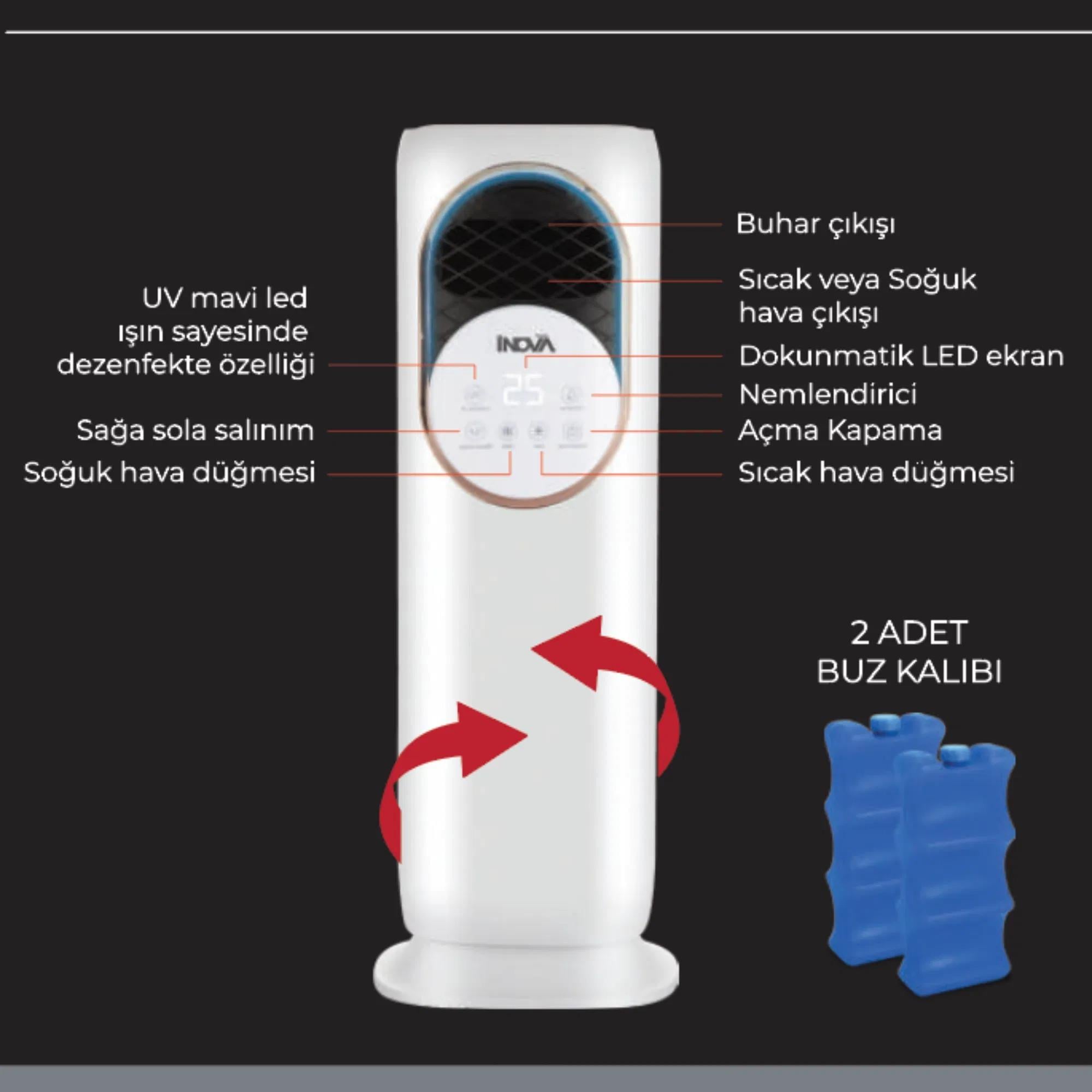 İnnova Apollo Kumandalı Isıtıcı ve Soğutucu (1800W)İnovaİnova Apollo Isıtıcı Soğutucu Kumandalı 1800 W305.01.IS05