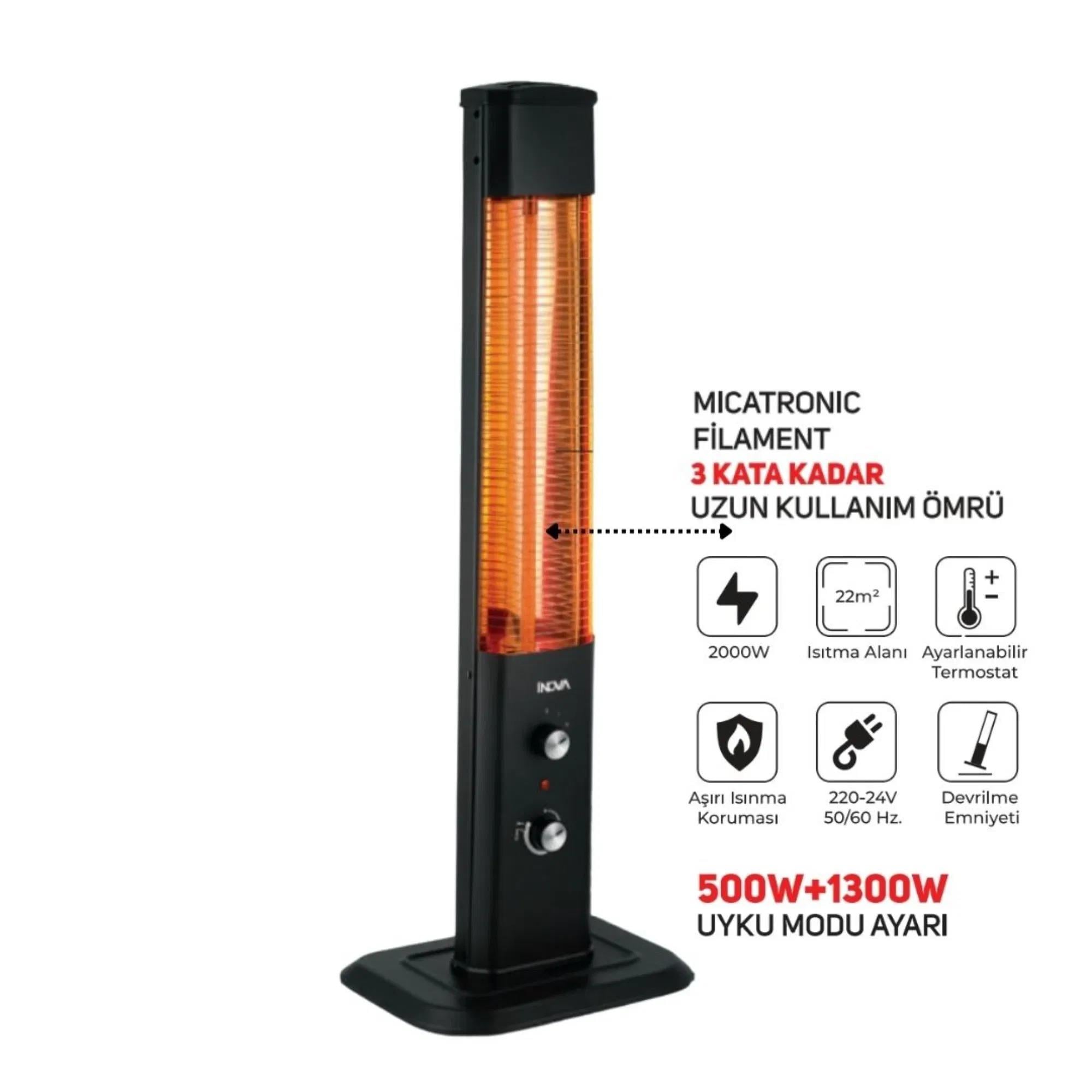 Dik Isıtıcı İnova Mauna Lüx Çift Düğmeli Lüx Dik Isıtıcı 1800Wİnovaİnova Mauna Lüx Çift Düğmeli Lüx Dik Isıtıcı 1800W305.01.IS10