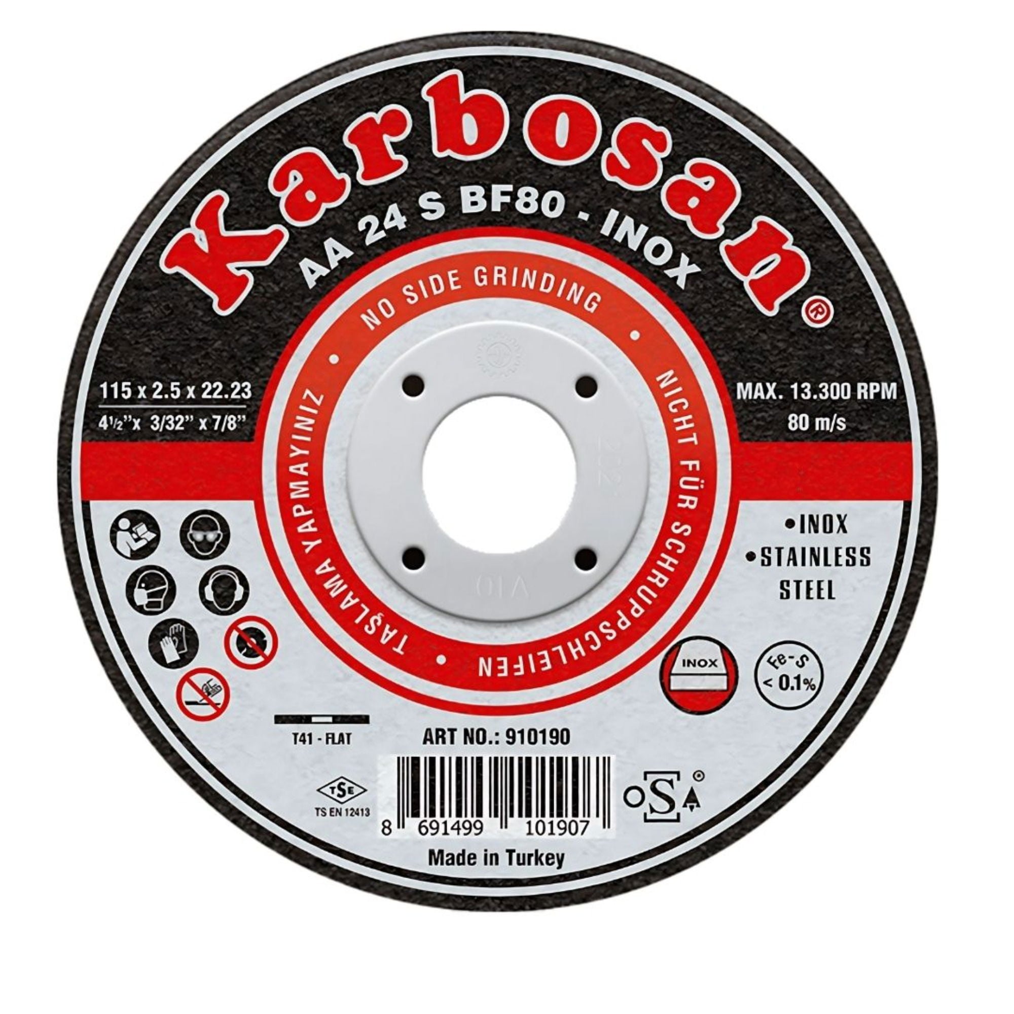 KarbosanKarbosan İnox Kesici 115X2.5X22-(50 Adet)155.05.NX03