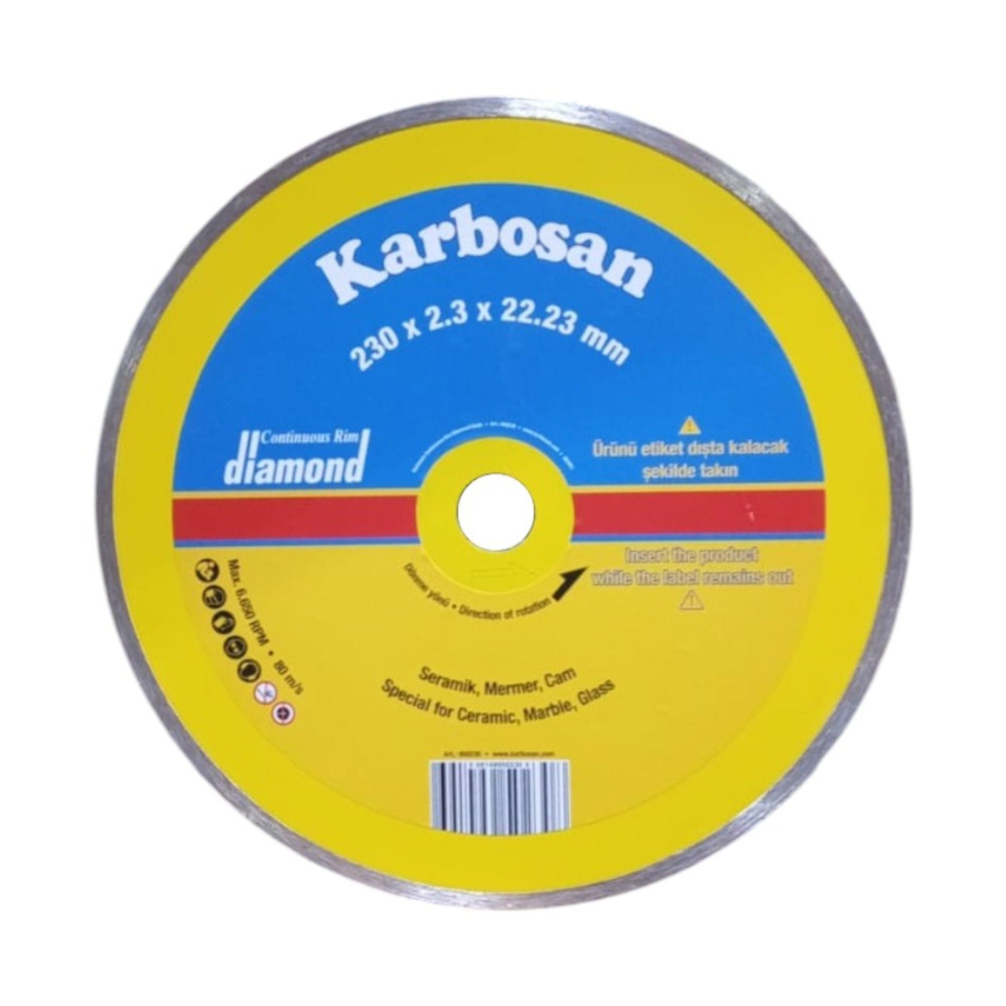 KarbosanKarbosan Sürekli Elmas Kesici 230X2.3X22 -(5'li Paket)155.19.S230