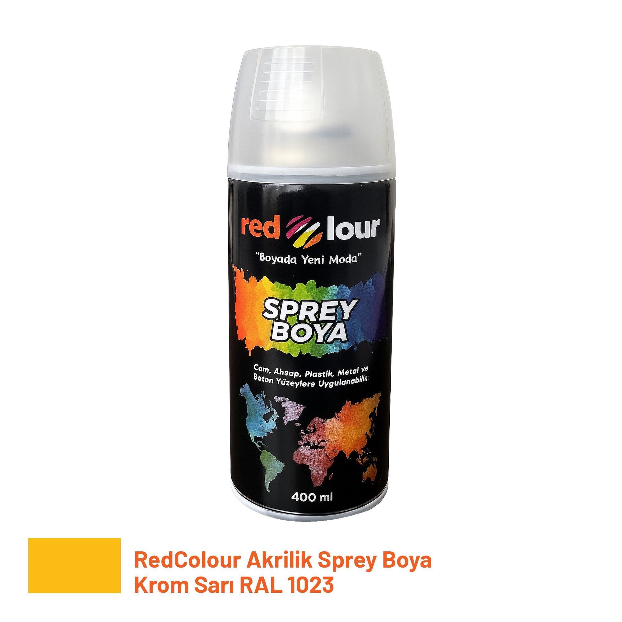 Toolora.com.tr'de RedColour markalı canlı sarı RAL 1023 akrilik sprey boya ile krom sarı efekt elde edebilirsiniz. Geniş renk yelpazesi ve dayanıklı formülü ile dikkat çeken bu ürün, hemen inceleyebilirsiniz.RedcolourRedcolour Akrilik Sprey Boya Krom Sarı Ral1023RC00502KRSARI