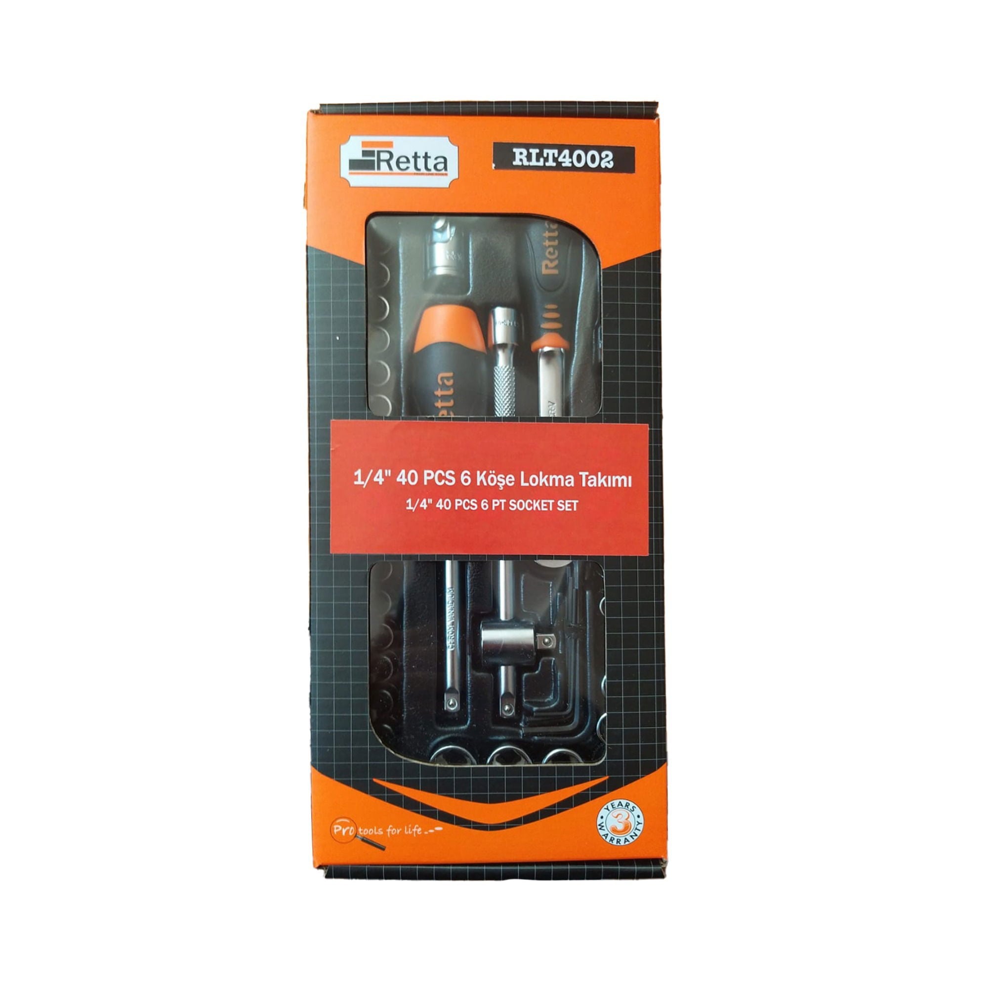 RettaRetta Rlt4002X Altı Köşe Lokma Takımı 40 Lı 1/4201.04.4002