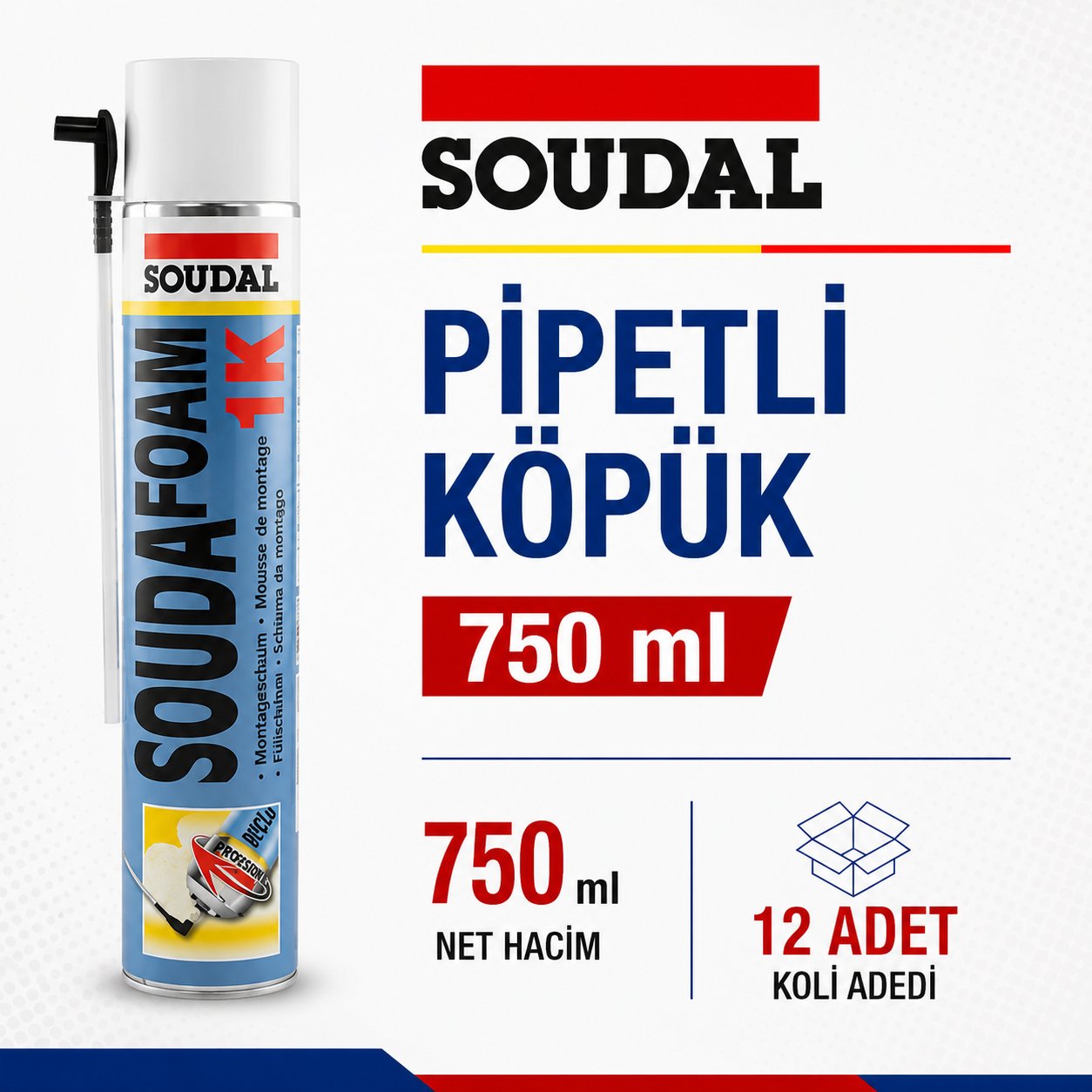 SoudalSoudal Pipetli Köpük 750 ML-(12 Adet)275.03.KP06