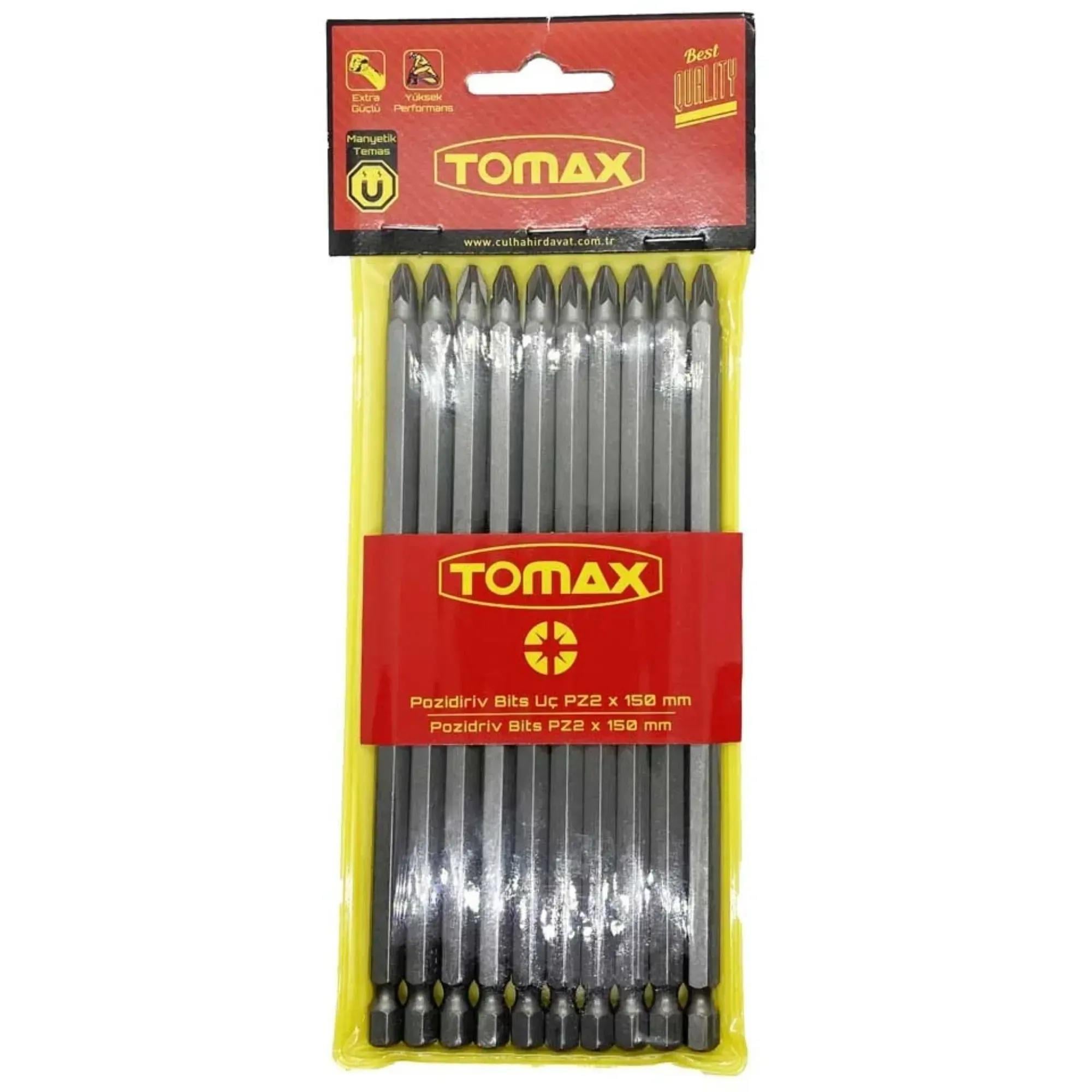 Bits Uç Pz2 Tomax Bits Uç Pz2 150 Mm-(10'lu Paket)TomaxTomax Bits Uç Pz2 150 Mm-(10'lu Paket)114.28.P290