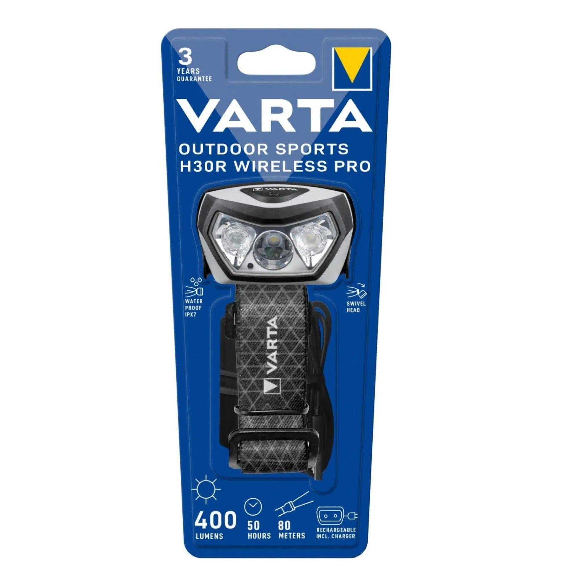Varta Kablosuz Şarjlı LED Kafa Feneri H30R | Wireless ChargingVartaVarta Led Wıreless Kafa Feneri H30R Şarjlı 120.07.LF04