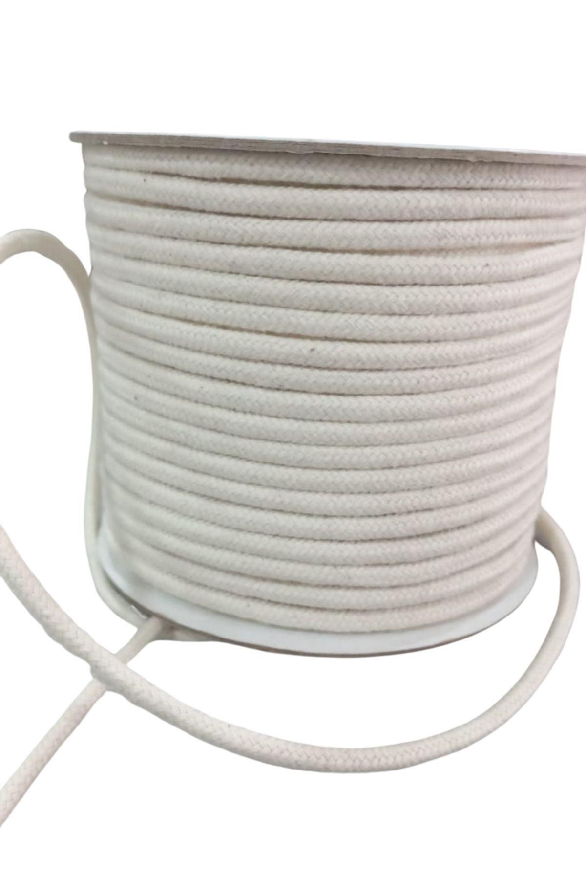 Bağcık İpi Pamuk 1 cm Krem 5 Metre