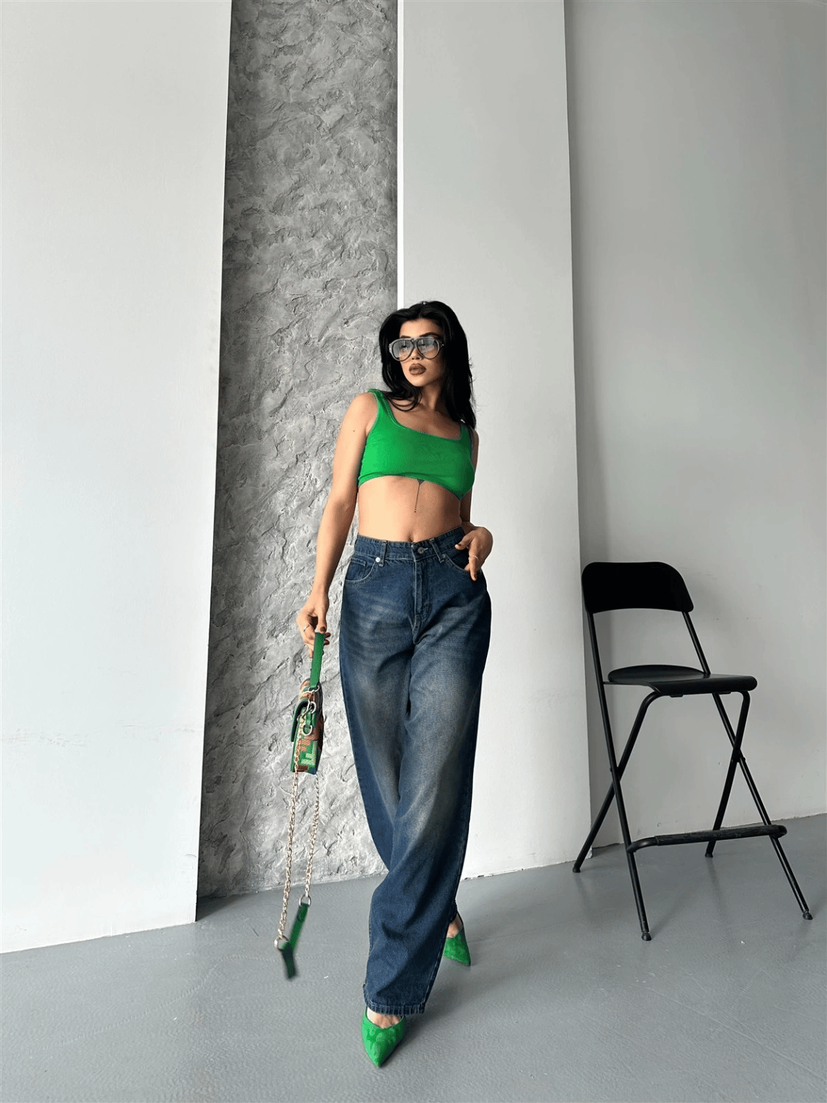 Baggy süper taş bıyık yıkama kahve tint jeans pantolon d2007