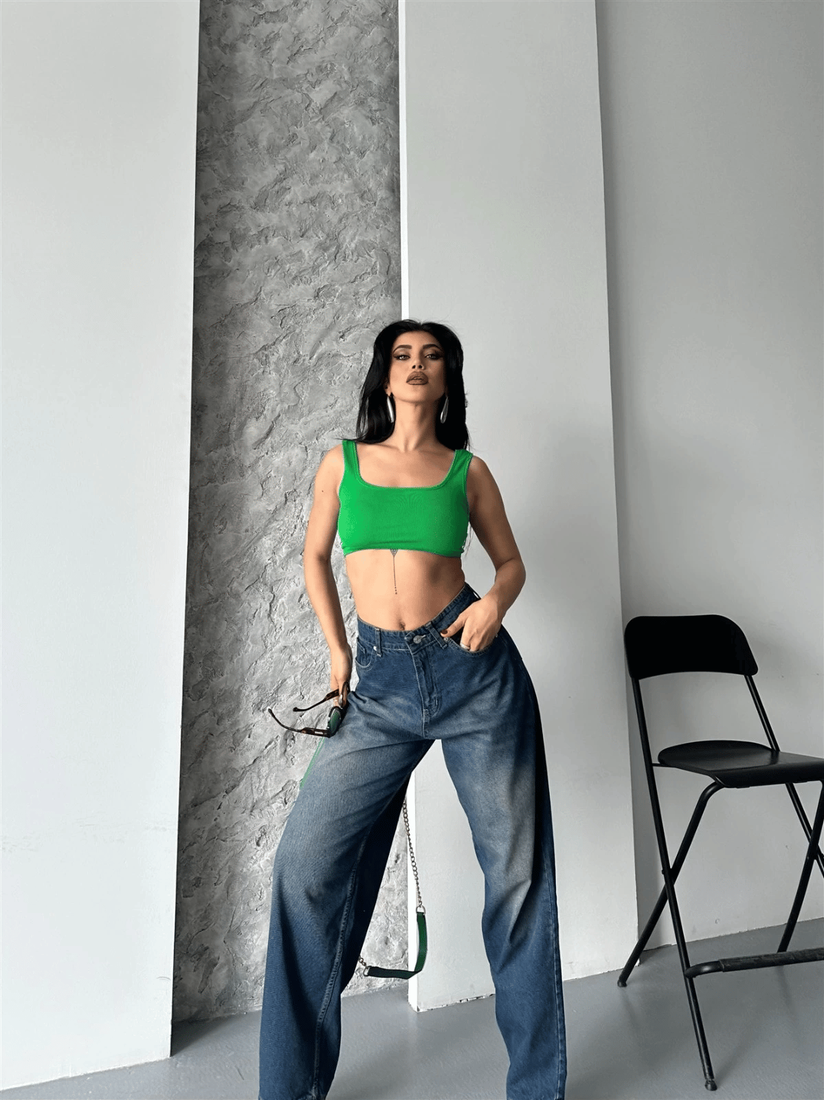 Baggy süper taş bıyık yıkama kahve tint jeans pantolon d2007