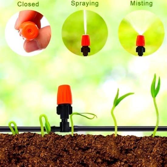 BUFFER® 10 Metre Bahçe Damlama Sulama Sistemi Seti Hortum ve Ek Parçaları