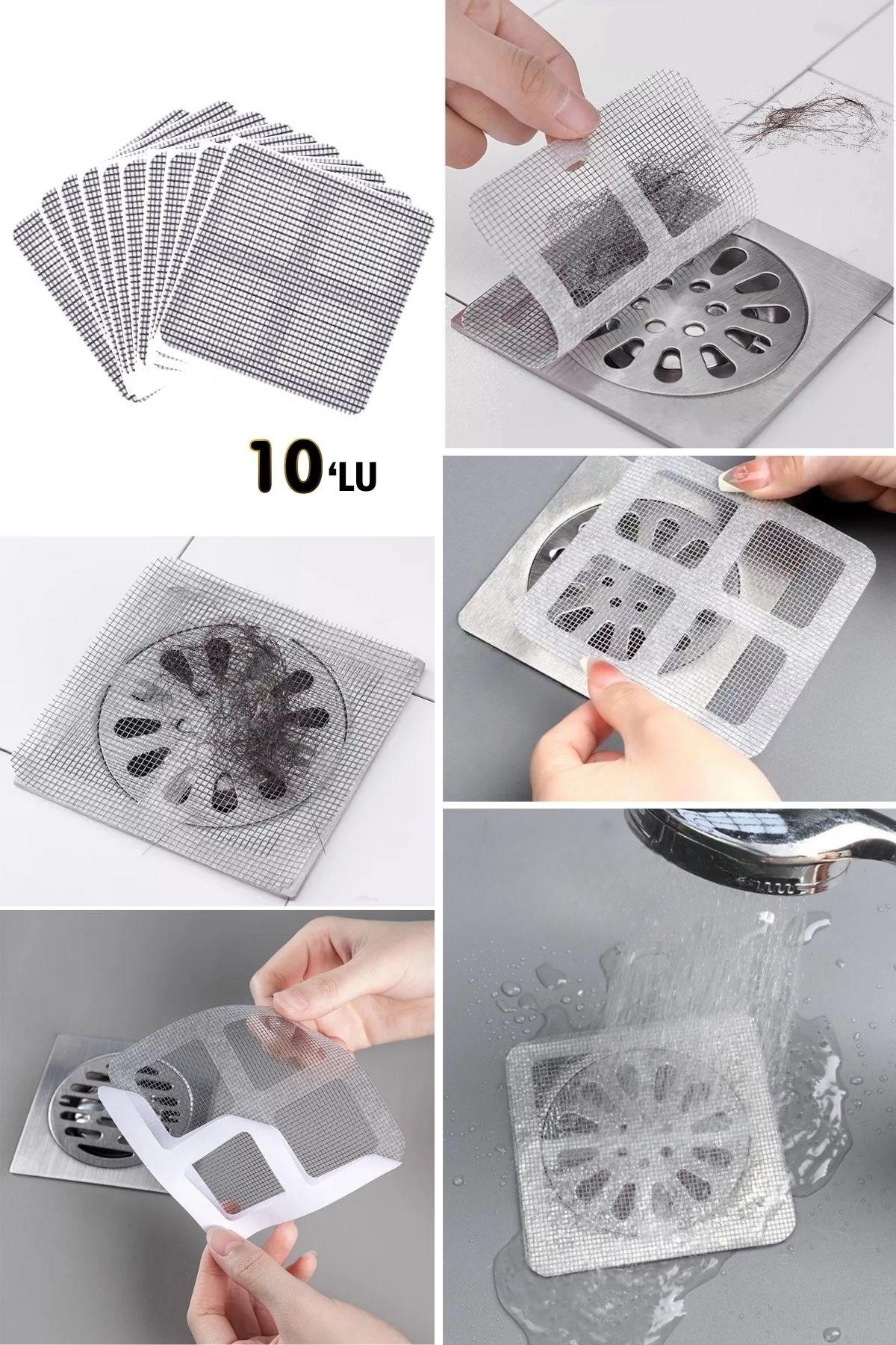 BUFFER® 10'lu Banyo ve Mıutfak Lavabo Koku Önleyici ve Haşere Böcek Önleyici Gider Filtresi