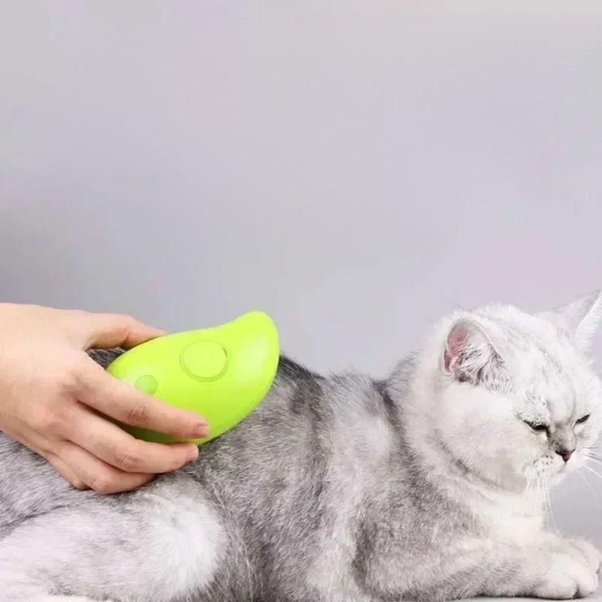 BUFFER® Buharlı Yumuşak Silikon Uçlu Kedi & Köpek Tüy Tarama Tarağı Yıkama Fırçası