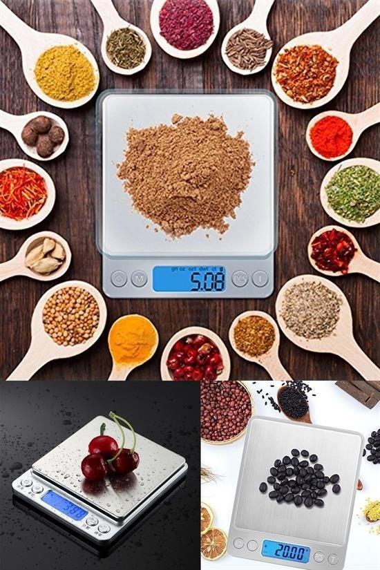 BUFFER® Dijital Hassas Mutfak Terazisi Hassas Tartı 2000 Gr/01 Gr Hassasiyet