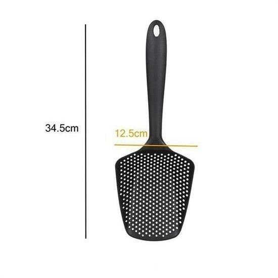 BUFFER® Isıya Dayanıklı Plastik Süzgeçli Kızartma ve Sebze Haşlama Kepçesi