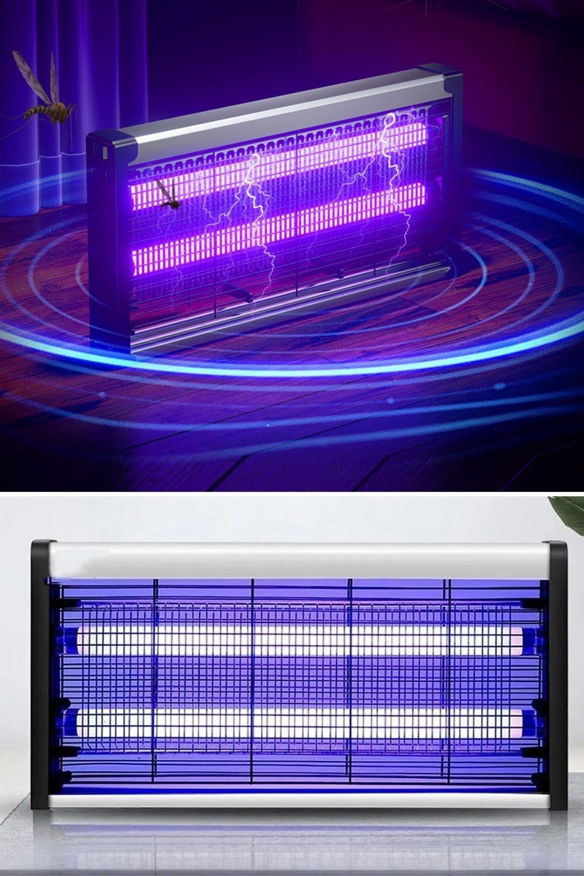 BUFFER® Masaüstü veya Duvara Asılabilen 10W Uzun Enli Sessiz Sinek Öldürücü UV Mor Işıklı Makina