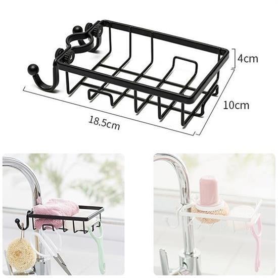BUFFER® Paslanmaz Çelik Mutfak Banyo Musluğuna Sabitlenebilir Sabunluk