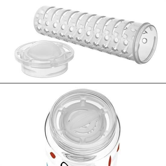BUFFER® Tutma Saplı Kilitli Kendiliğinden Süzgeçli Kolay Taşınabilir Detoks Sporcu Diyet Matarası