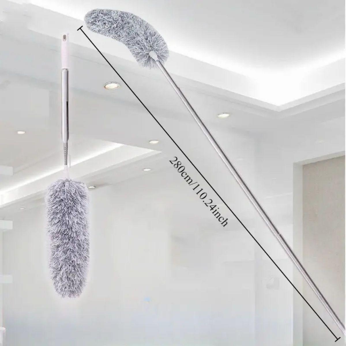 BUFFER®Teleskopik Bükülebilir Köşe Bucak Toz Alma Püskülü Dev Boy 280 cm