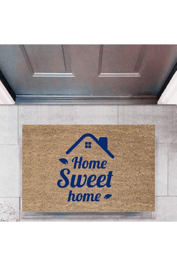 Kapı Önü Paspası Dekoratif Dijital Baskı Home Sweet Home P-2321