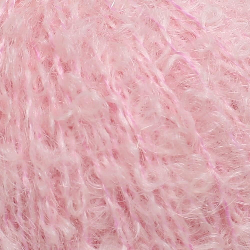 La Mia Alpaca Boucle 50 Gr Pembe El Örgü İpi - L332 - 34387