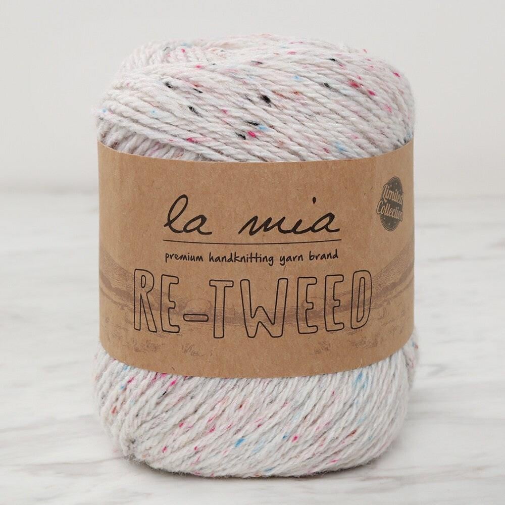La Mia Re-Tweed Krem Melanj El Örgü İpi - L155