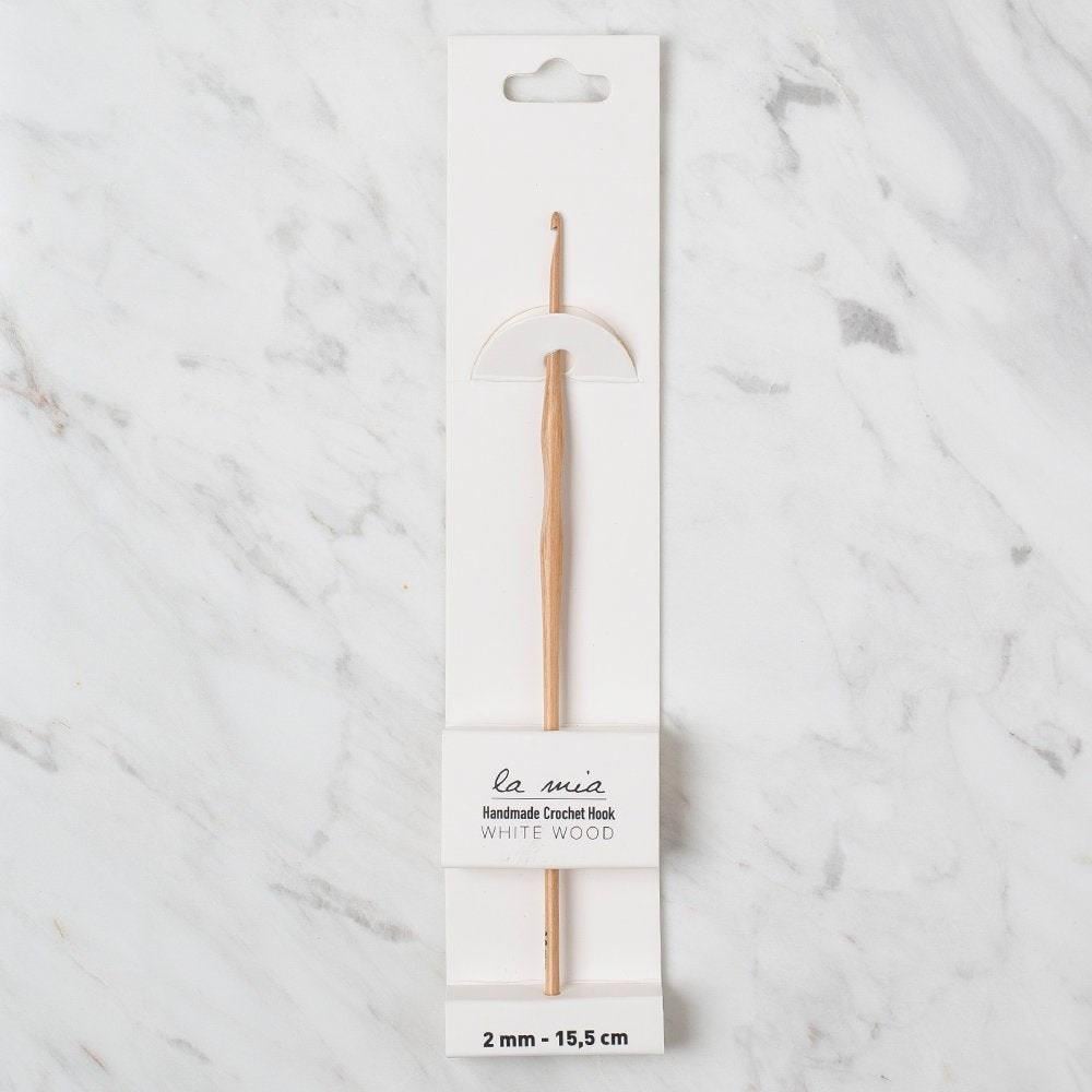 La Mia Whitewood 2 mm 15.5 cm Ahşap Yün Tığ