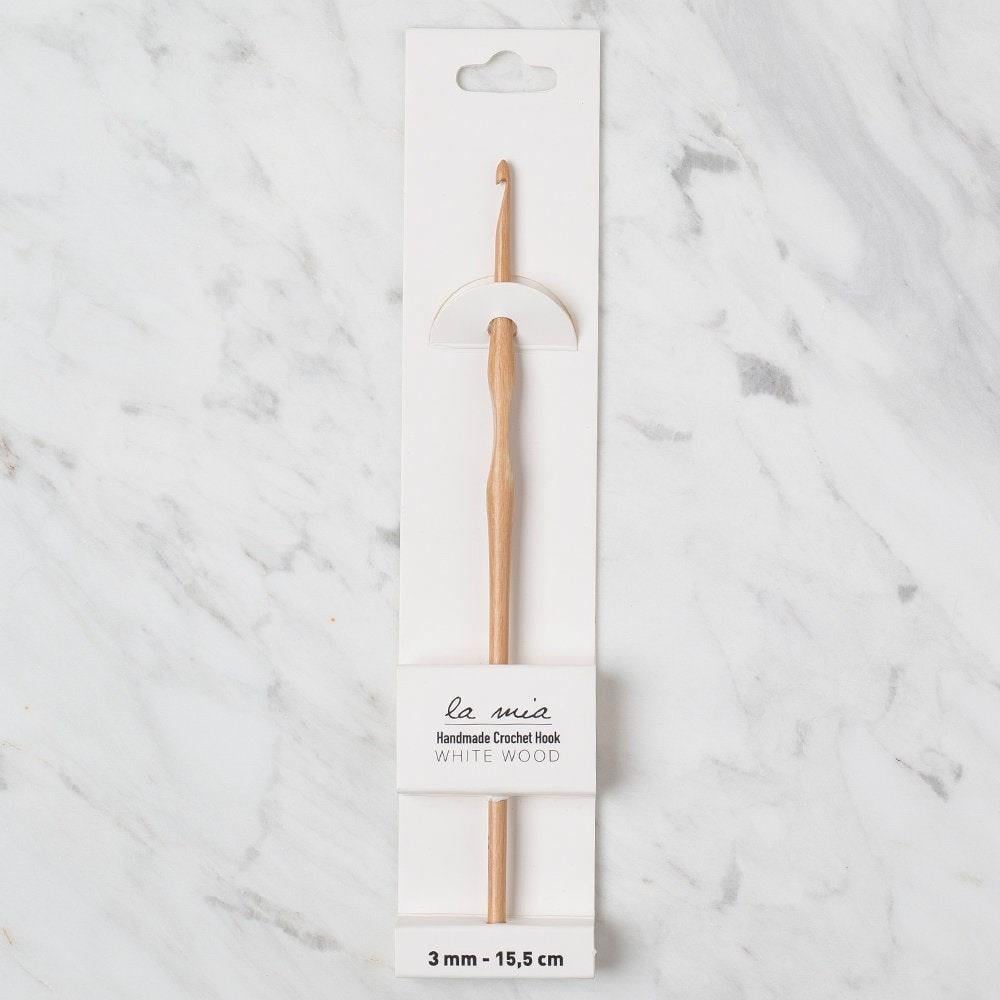 La Mia Whitewood 3 mm 15.5 cm Ahşap Yün Tığ