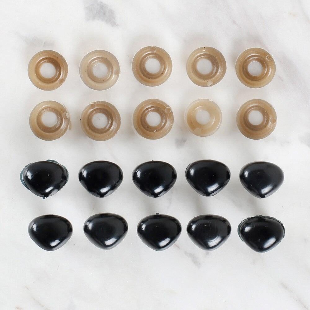 Loren 14 Mm Siyah 10 Adet Amigurumi Burun