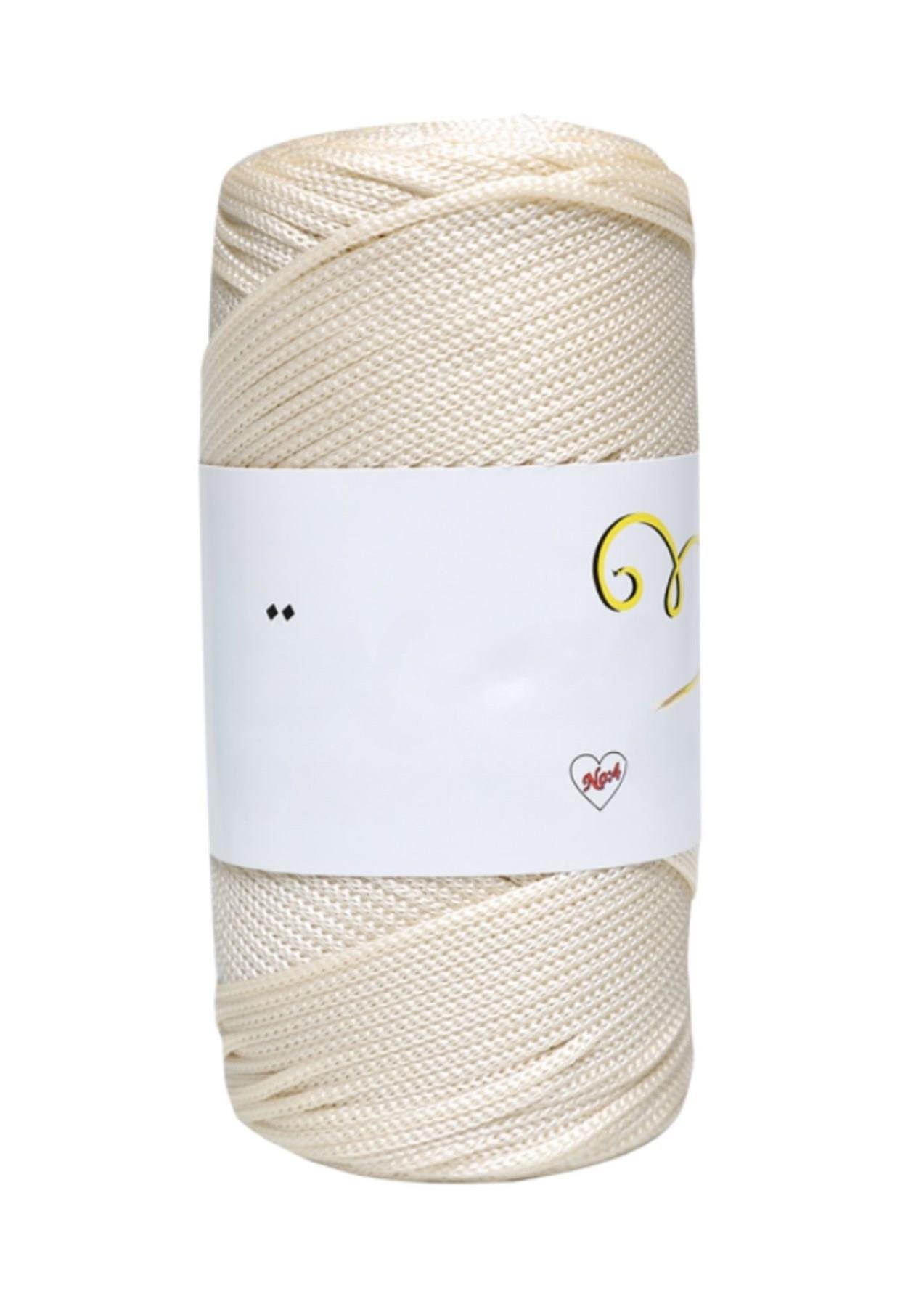 Makrome İpi 3mm Polyester  Krem