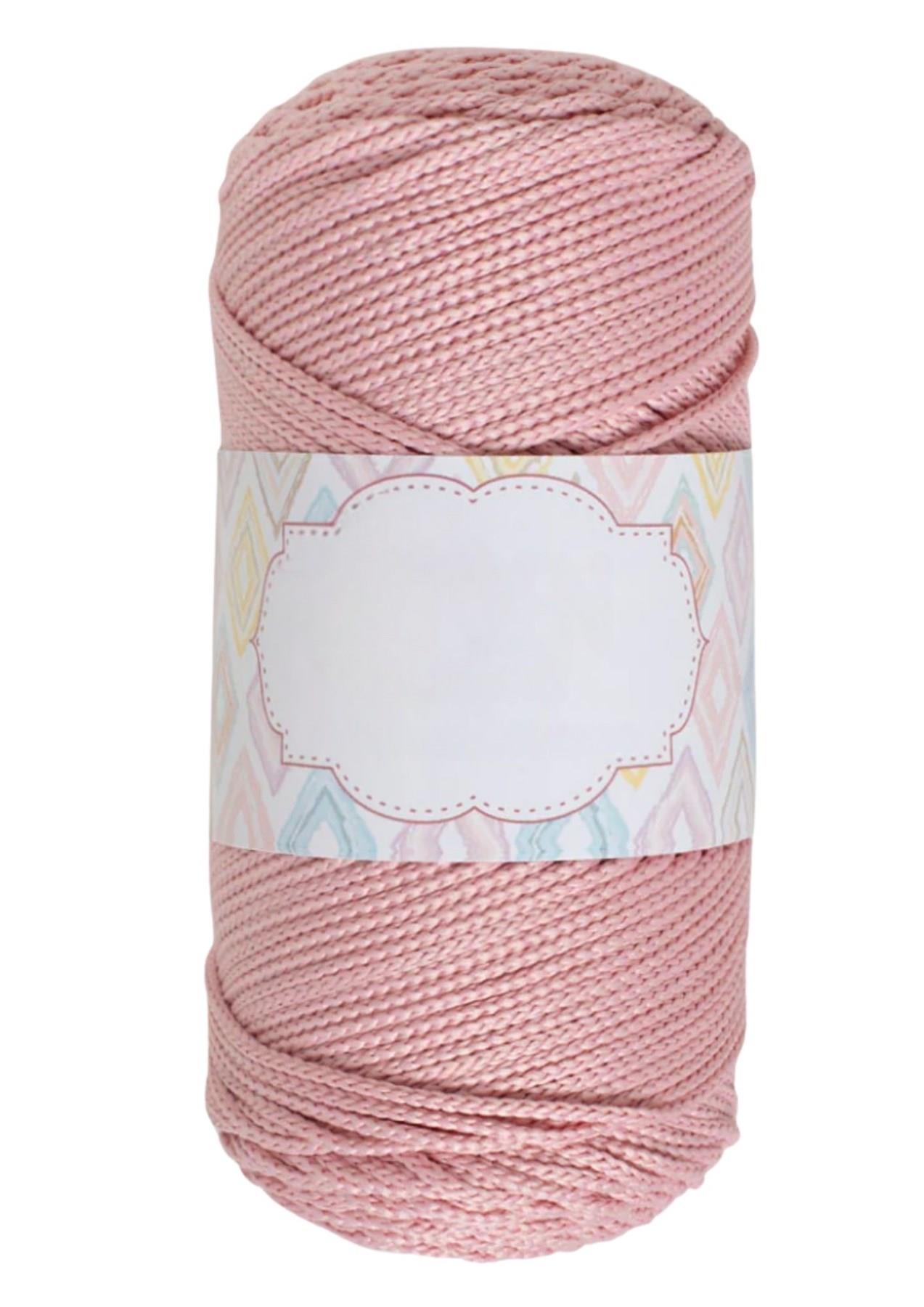 Makrome İpi 3mm Polyester Açık Pembe