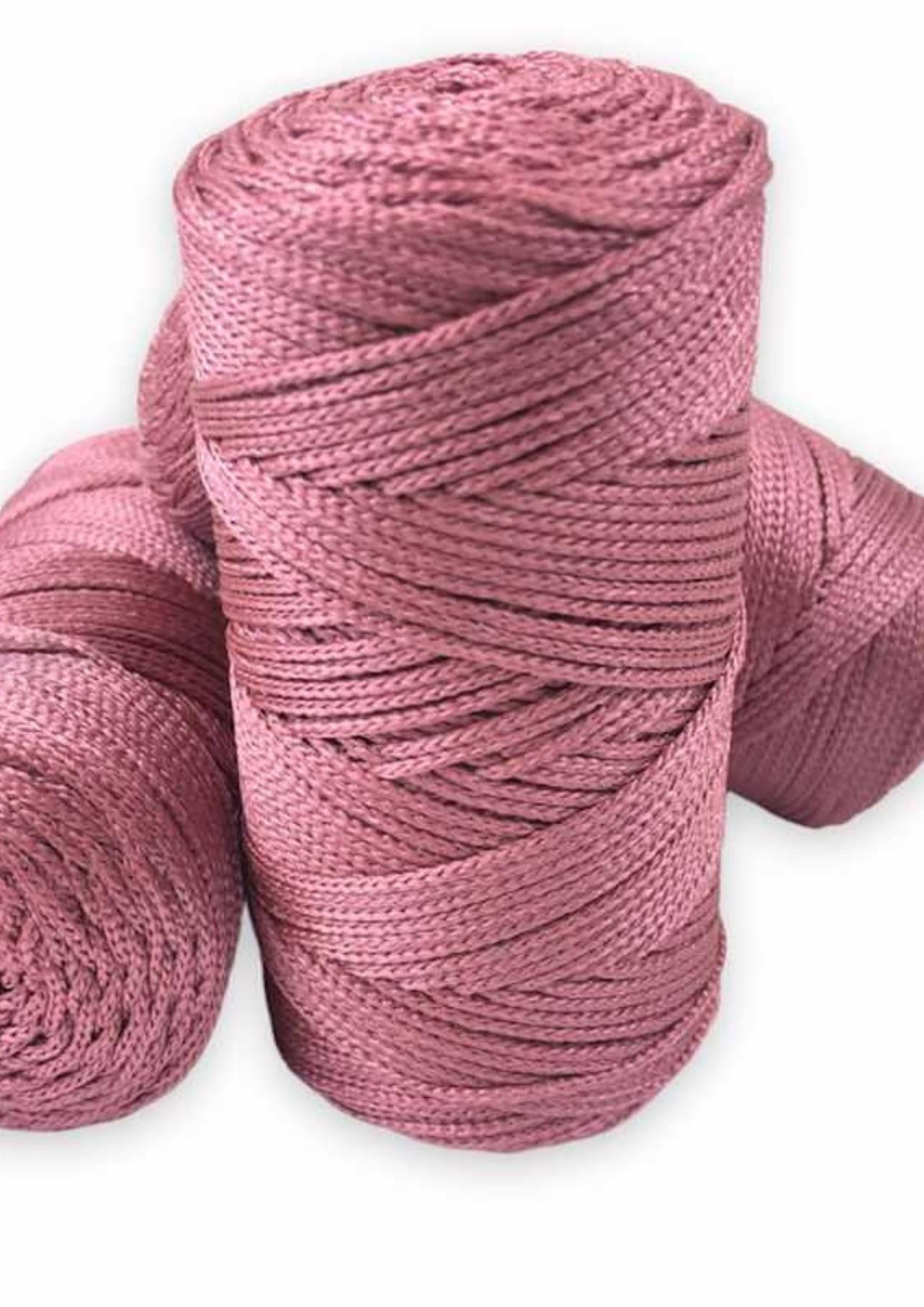 Makrome İpi 3mm Polyester Gül Kurusu