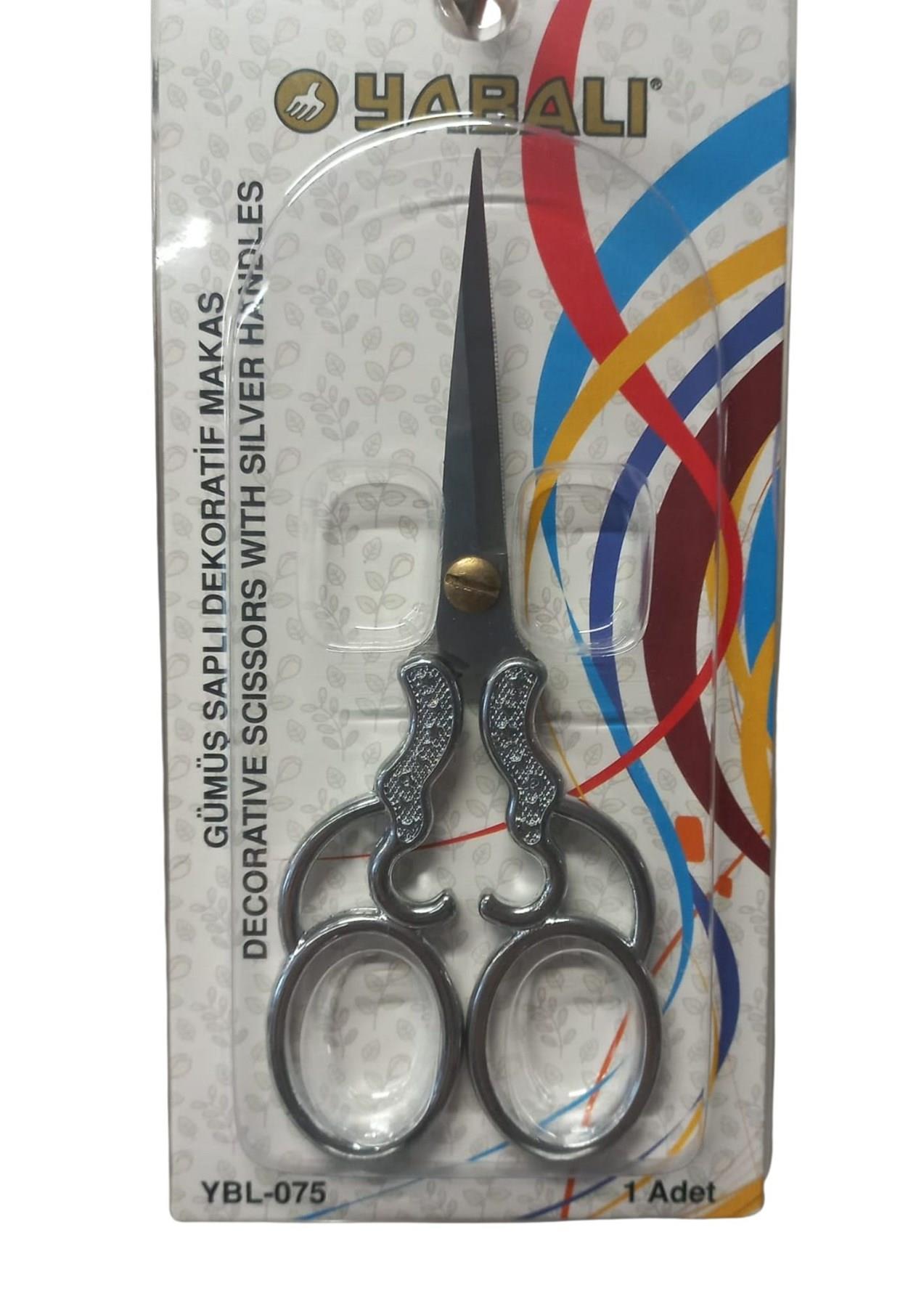 Nakış Makası Gümüş Saplı Dekoratif Makas YBL-075 Model 5