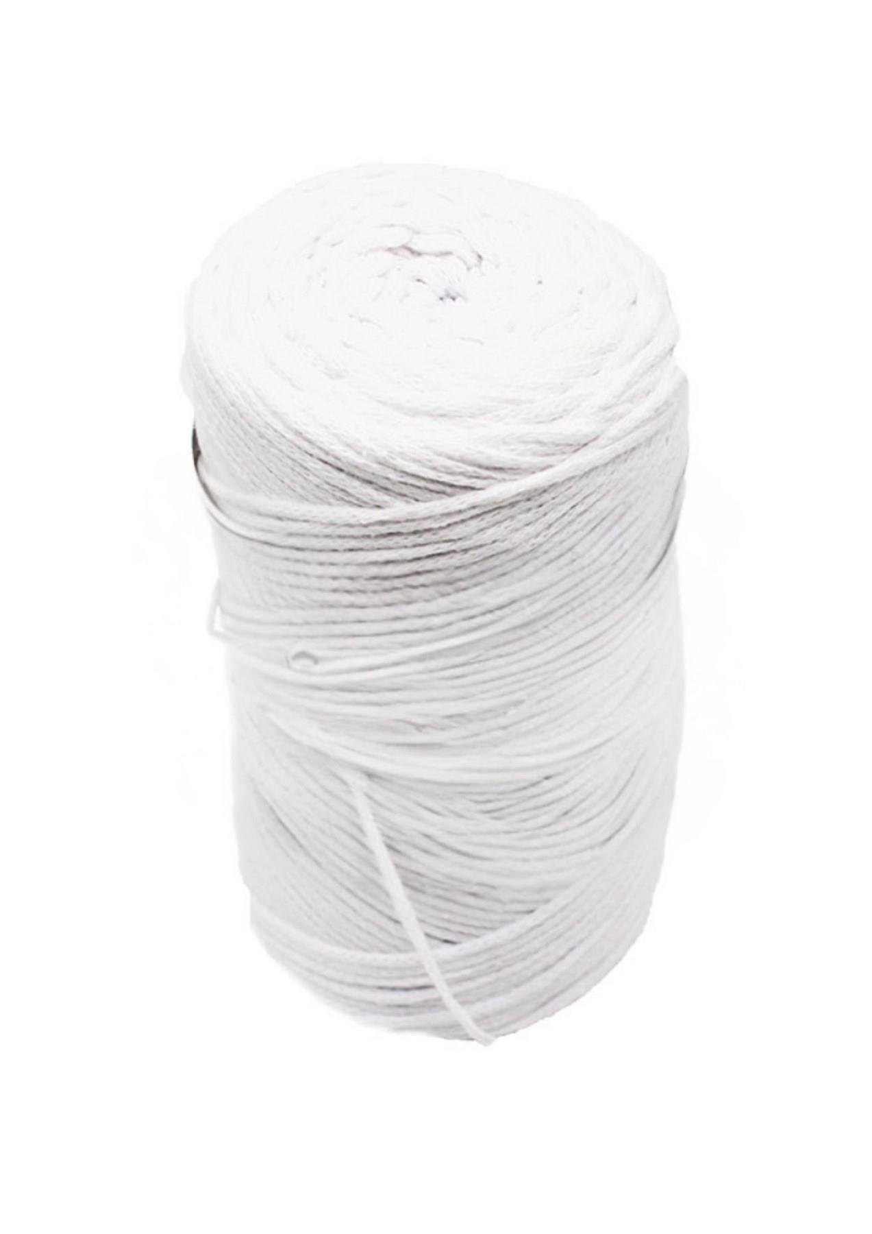 Pamuk Makrome 4 mm İp Beyaz