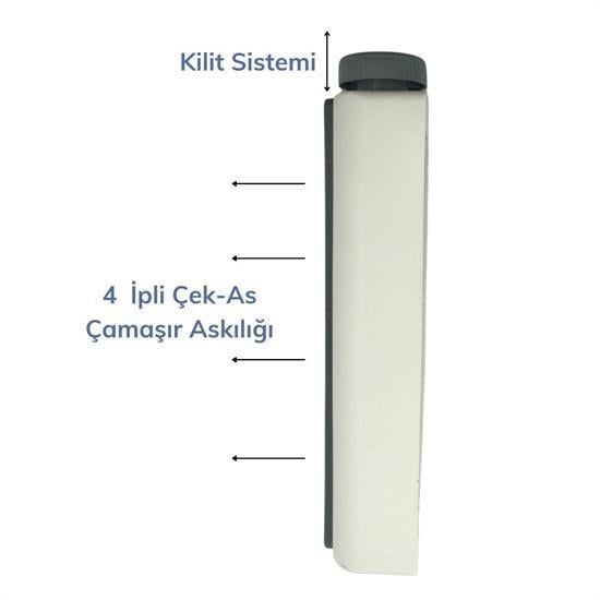 Pratik Portatif Yeni Nesil Çek As Kolay Askılık 4 İpli Askılık