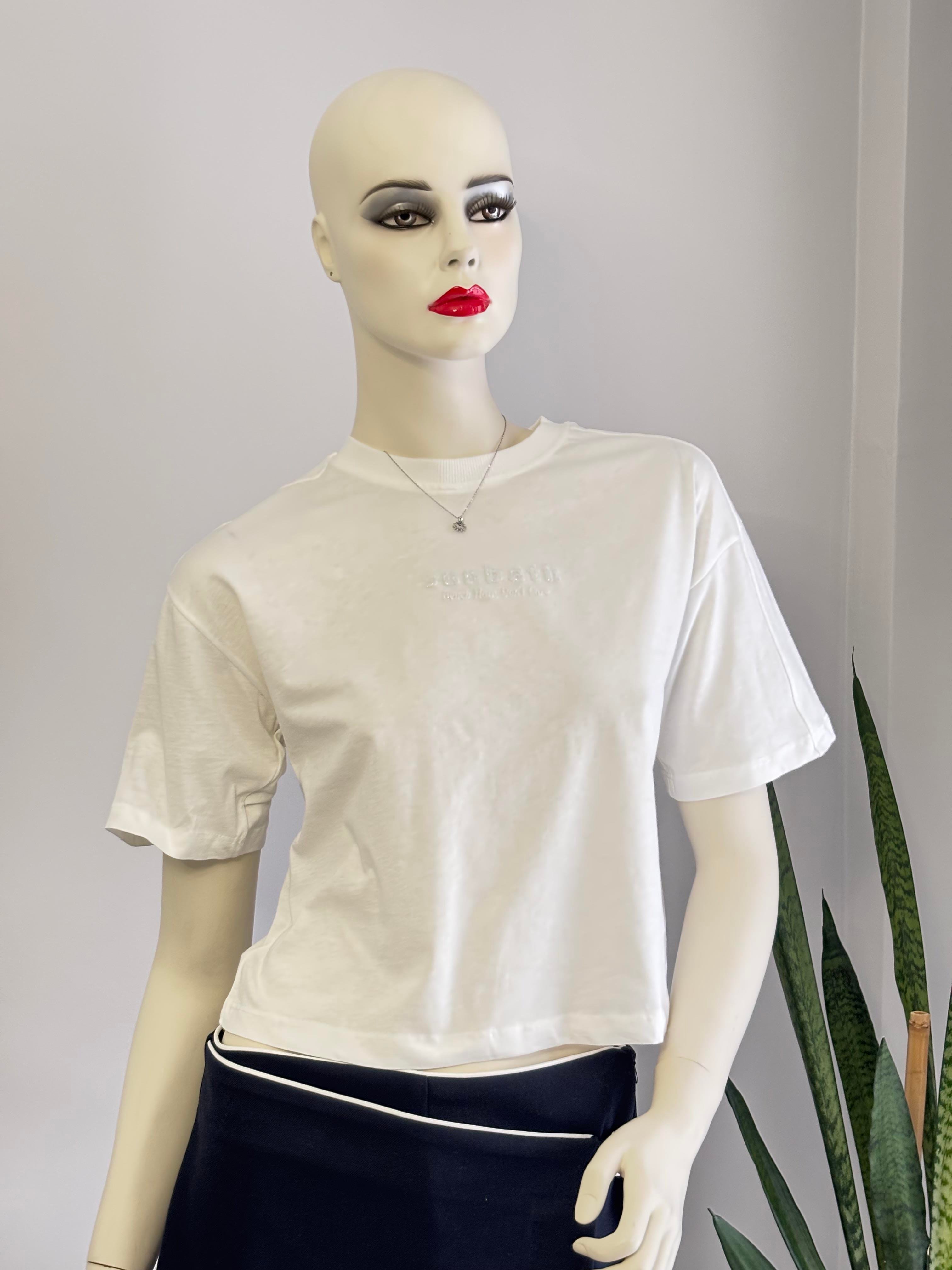 Baskılı Basic Crop T-Shirt
