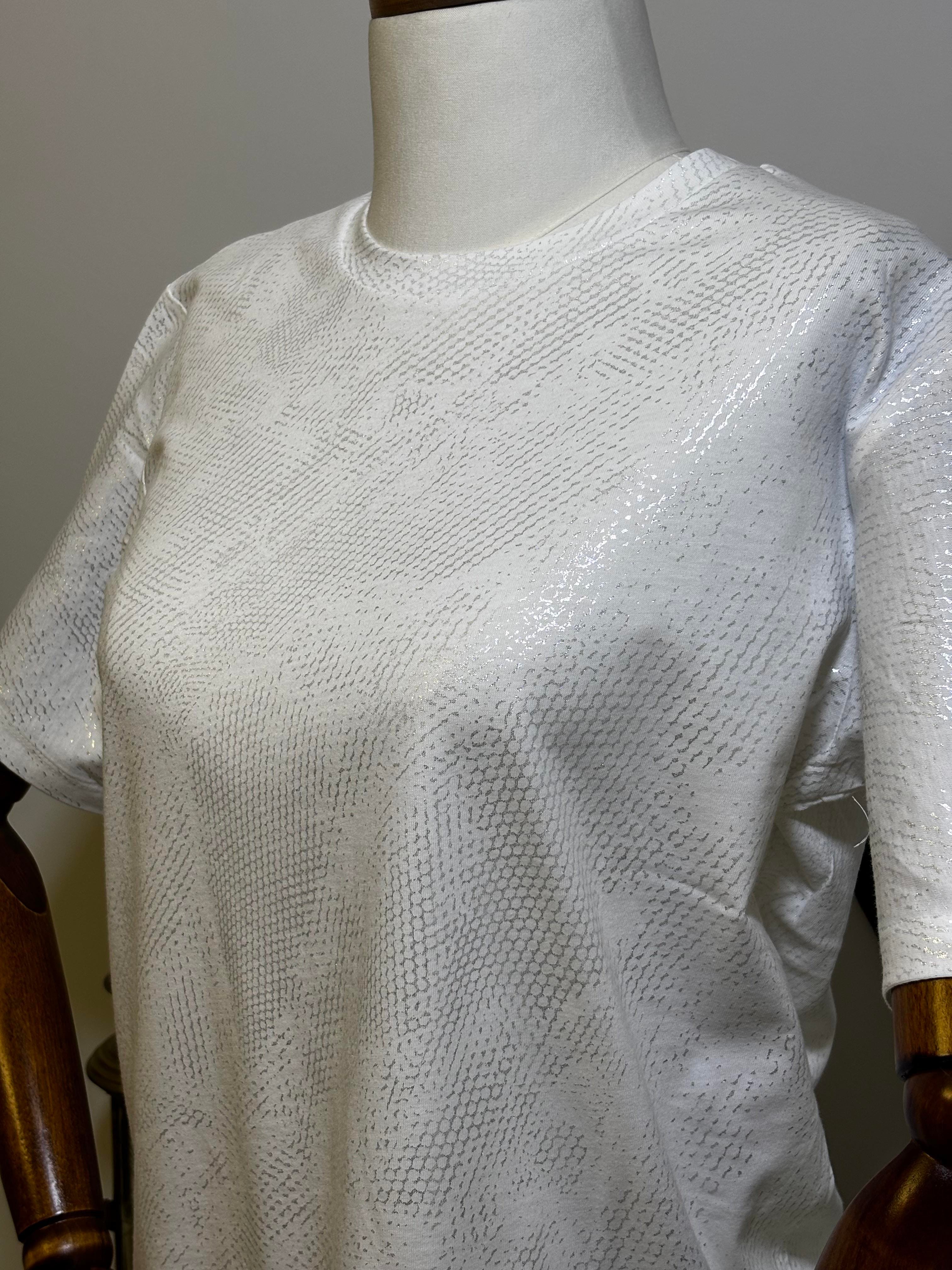 Bisiklet Yaka Elegant Baskılı T-Shirt