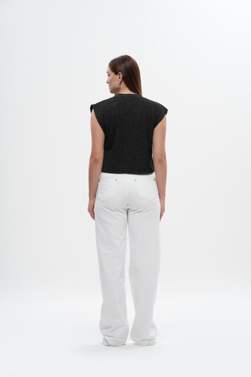 Kolsuz Oversize Simli Bluz