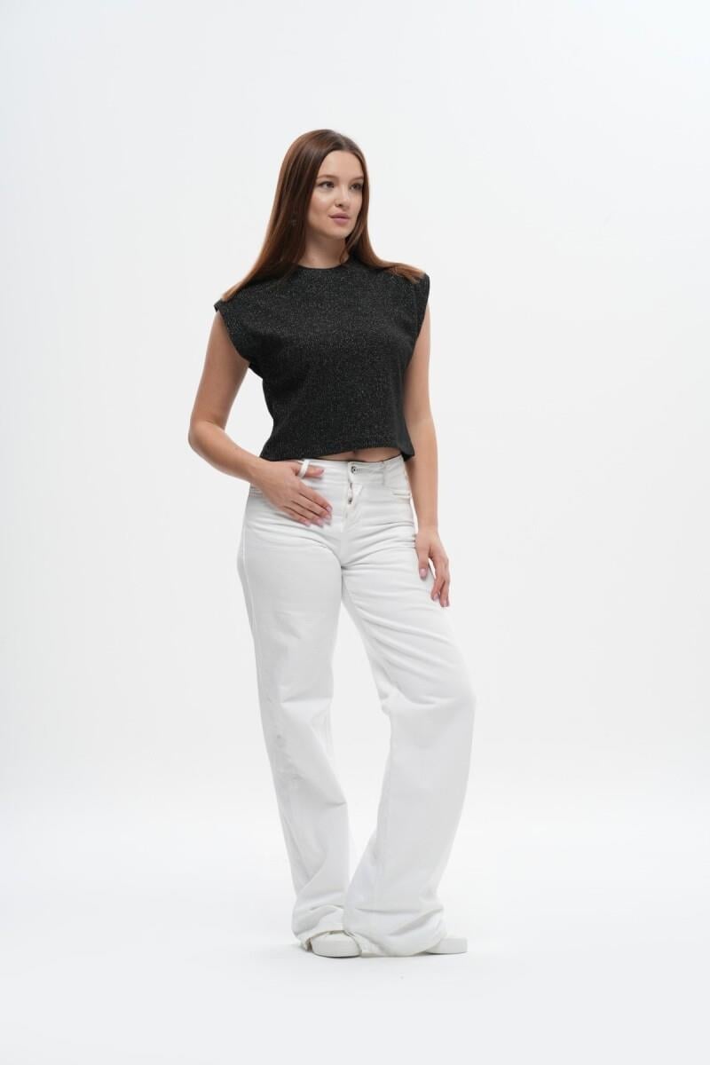 Kolsuz Oversize Simli Bluz