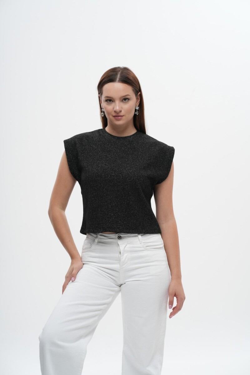 Kolsuz Oversize Simli Bluz