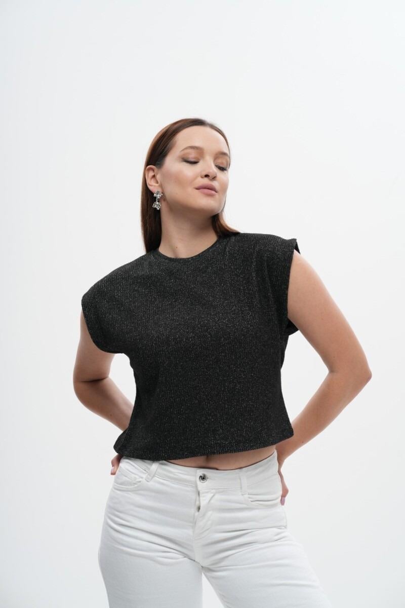 Kolsuz Oversize Simli Bluz