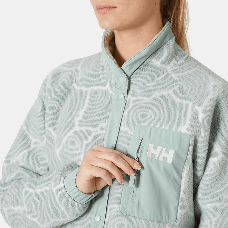 HELLY HANSEN W IMPERIAL PRINTED PILE SNAP MONT