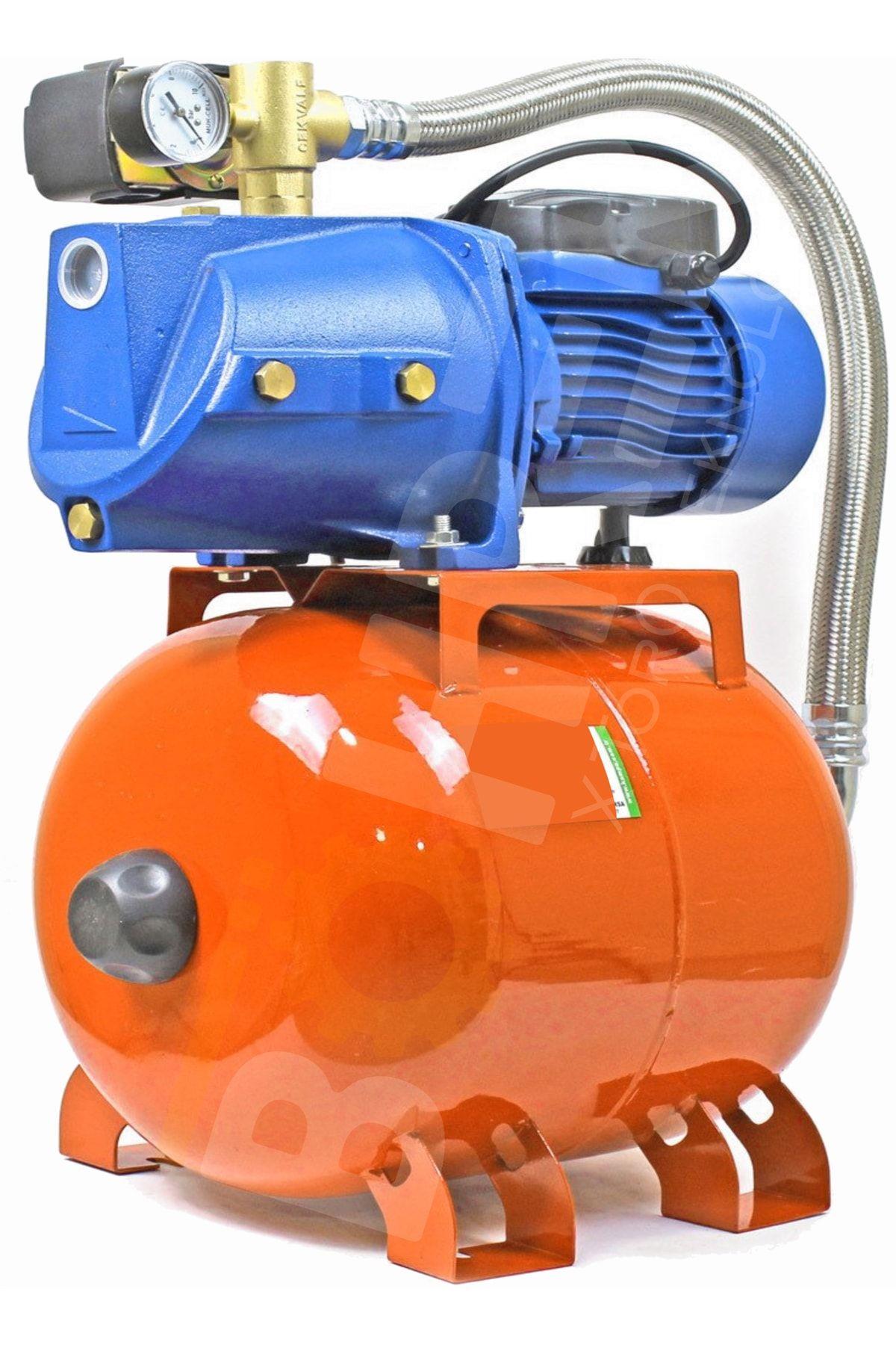 Jet100p 3 Kat 3 Daire 1 Hp 0.75 Kw 24lt Yatay Tanklı Ev Tipi Otomatik Aç Kapa Hidrofor