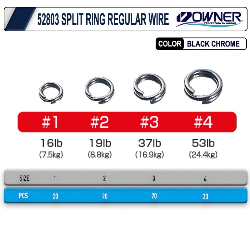 Owner 52803 Split Ring Regular Wire Halka