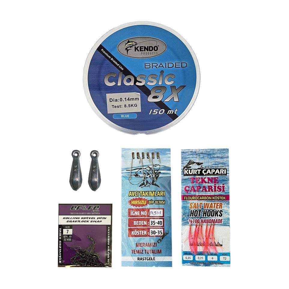 Tam Donanımlı Tekne Olta Takımı
