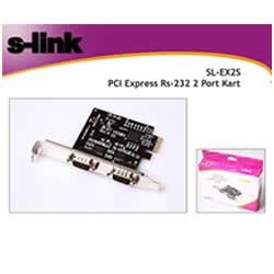 S-LINK SL-EX2S PCI EXPRESS 2 Port RS232  KART