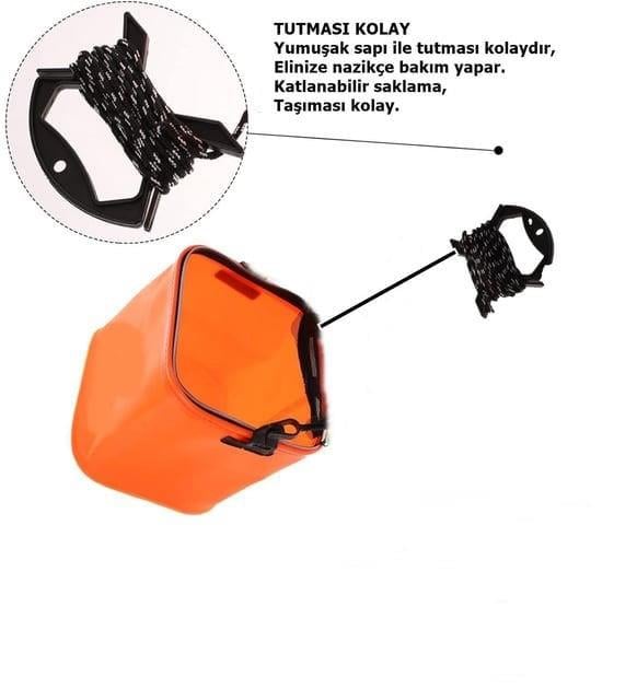 Turuncu GOVA - Katlanabilir Balıkçı  Kovası