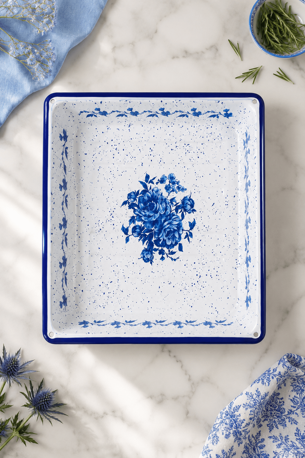 27x30x5,5Cm 30 No Emaye Fırın Tepsi Dikdörtgen Tepsi 30 Cm